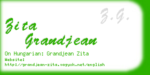 zita grandjean business card